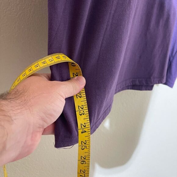 Psycho Bunny Purple V-Neck Men's Tee - Picture 5 of 5